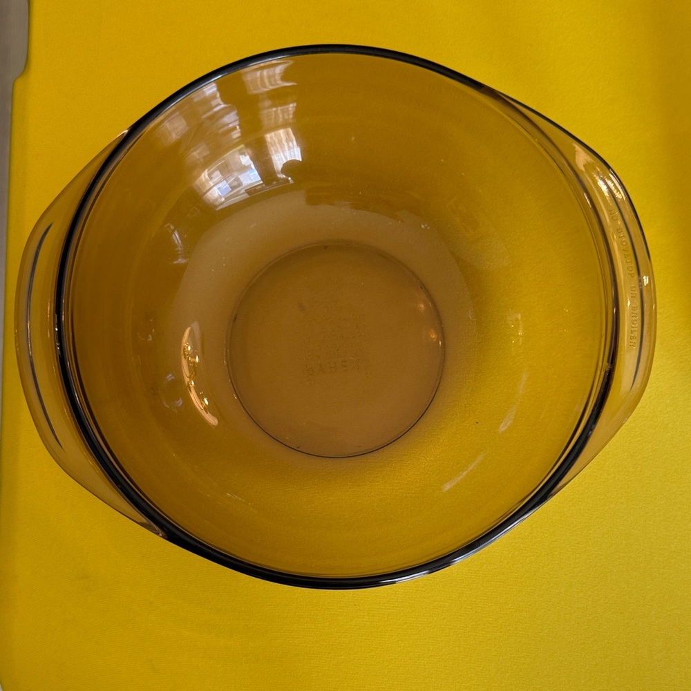 Amber Glass Pyrex Mixing Bowl